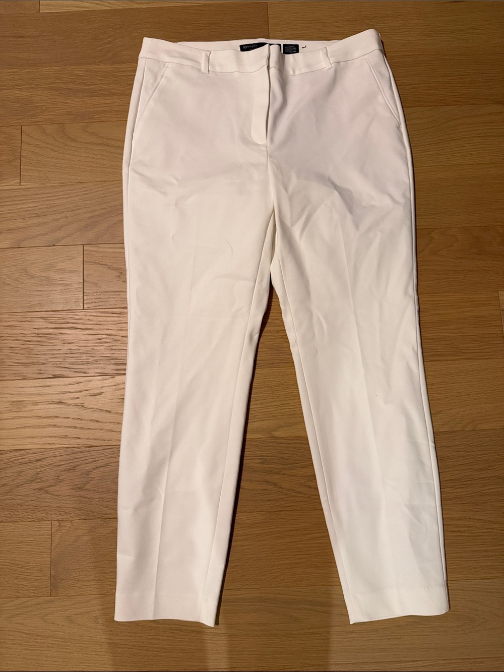 Women’s White Tailored Dress Pants - Slim Fit
